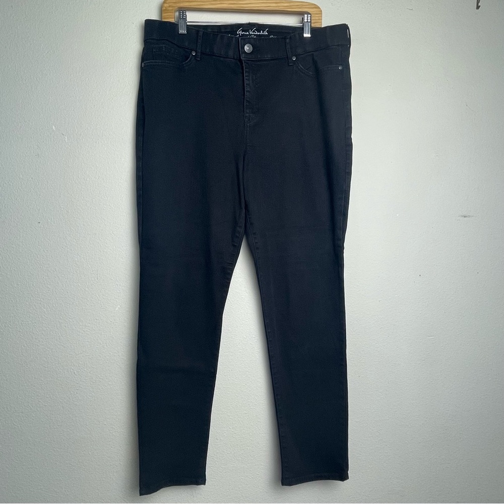 Gloria Vanderbilt Curvy Slim Black Stretch Denim Jeans, ‘All-Around Slim | Sz 18 - Picture 3 of 14